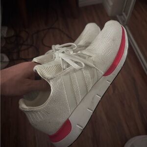 Adidas Cream and Red Sneakers